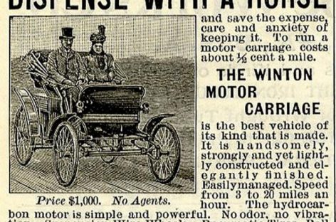 Первая автомобильная реклама – 1898 год