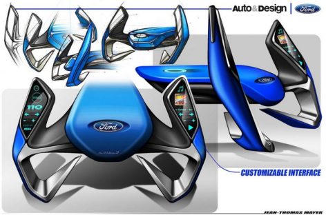 Французский дизайнер изобрел интерактивный автомобильный руль Ford
