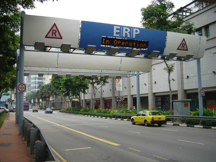 Система Electronic Road Pricing в Сингапуре