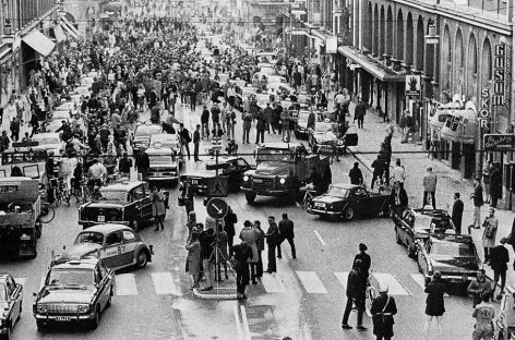 В 1968 году в Швеции перешли на левый руль