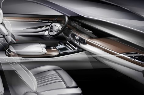 Hyundai показала, как будет выглядеть интерьер нового G90