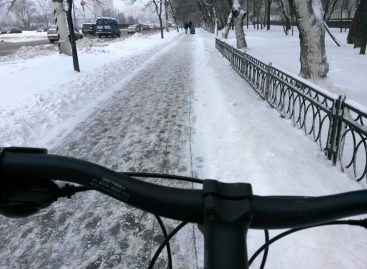На велосипеде по зимней Москве
