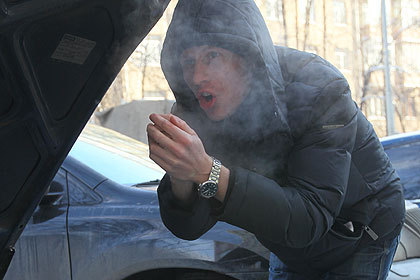 Как грабят водителей в сильный мороз