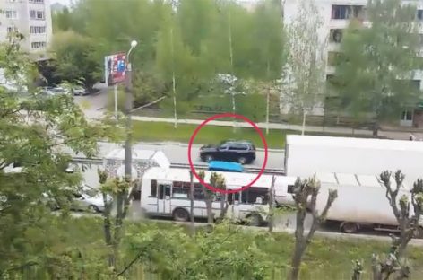 Видео проезда кортежа патриарха Кирилла