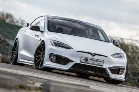 Ганста-стайл: Tesla Model S обзавелась аэродинамическим обвесом