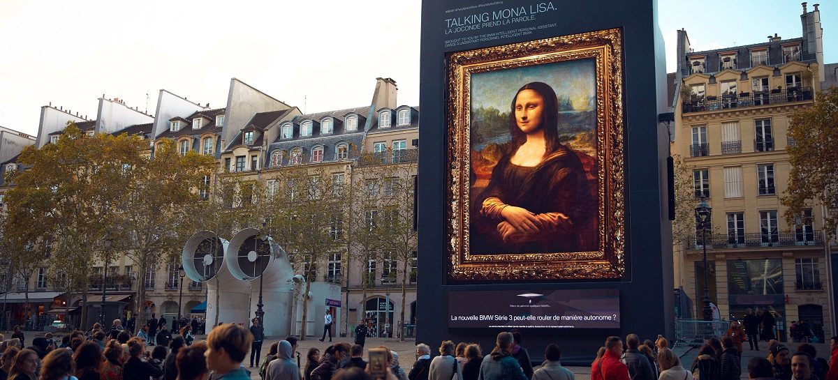 «Привет, Мона Лиза!» – новый интеллектуальный персональный ассистент BMW оживил самую знаменитую картину в мире