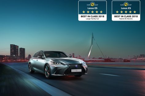 Lexus ES получил звание «Лучший автомобиль в классе – 2018» по версии  Euro NCAP