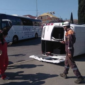 Два туристических автобуса столкнулись в Сочи в районе Олимпийского парка