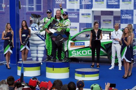 Калле Рованпера за рулем Škoda Fabia R5 evo одержал победу в зачете WRC 2 Pro