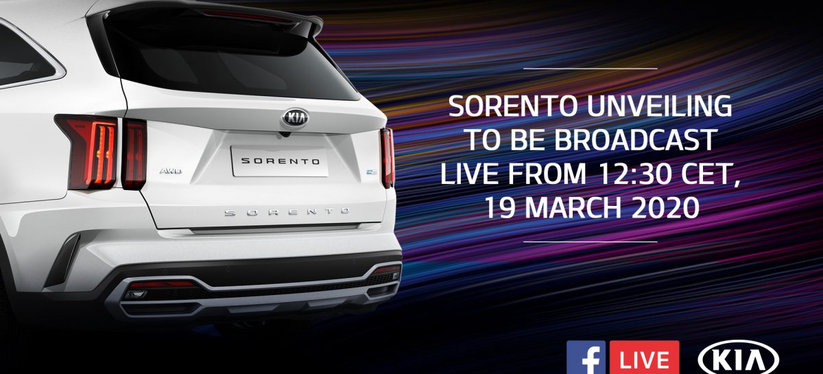 Мировая премьера нового поколения Kia Sorento пройдет в формате прямой трансляции в Facebook