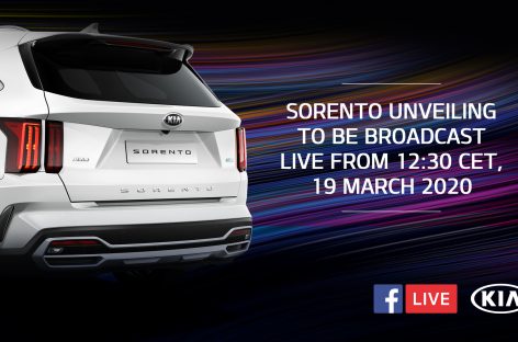 Мировая премьера нового поколения Kia Sorento пройдет в формате прямой трансляции в Facebook