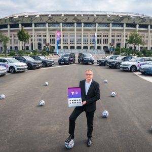 Новые автомобили Volkswagen для российских футболистов