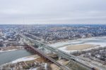 На М-4 «Дон» на реке Северский Донец возводится Рабочий мост для грузовой и автомобильной техники